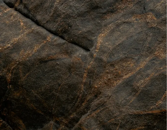 Close view of mineral-rich rock